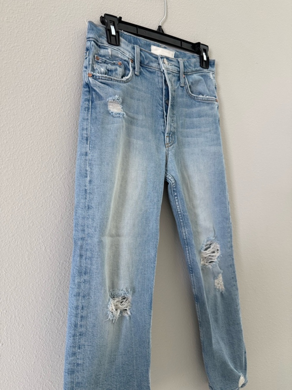 MOTHER Superior The Tomcat Light Wash Denim Jeans Distressed 27 - Picture 2 of 12